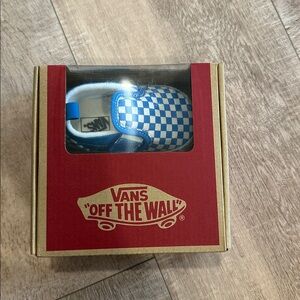 Vans Blue and White Checkered Slip-On V Crib Shoe